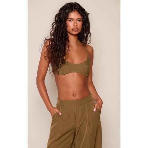Olive Ensemble Coordonné Bralette Échancrée Ajustée Profonde | Taille 44 - PrettyLittleThing - Modalova