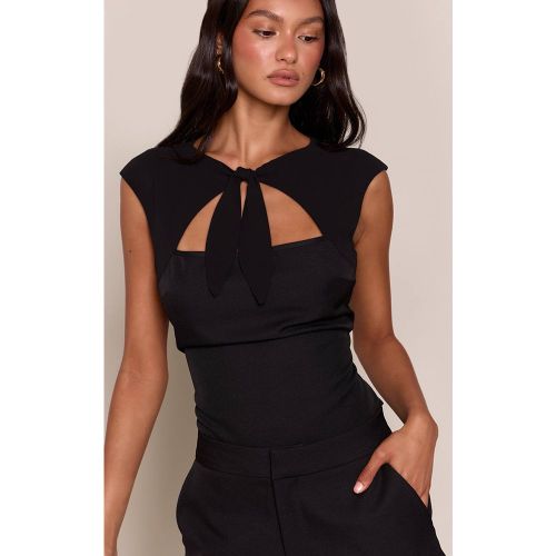 Black Haut Coordonné En Mousseline Avec Détail Découpe Goutte D'eau | Taille 38 - PrettyLittleThing - Modalova
