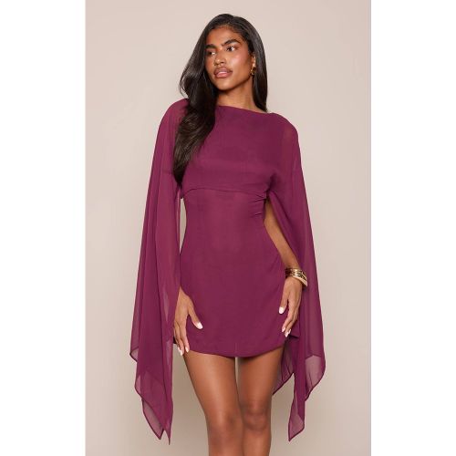 Plum Robe Courte À Détail Cape | Taille 32 - PrettyLittleThing - Modalova