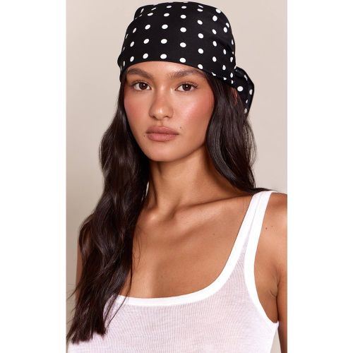 Black Foulard De Tête À Pois - PrettyLittleThing - Modalova