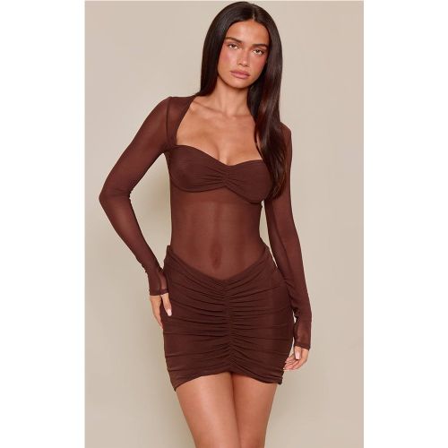 Body Manches Longues En Mesh Avec Étiquette Plt - Ensemble Coordonné | Taille 42 - PrettyLittleThing - Modalova