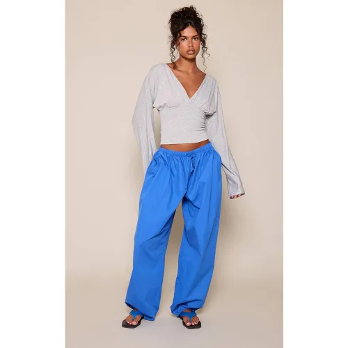 Cobalt Pantalon Ballon En Coton Cobalt Avec Cordon De Serrage | Taille 32 - PrettyLittleThing - Modalova
