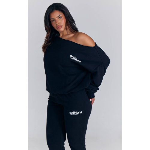 Black Sweat Top Épaules Dénudées Shape Editions | Taille XS - PrettyLittleThing - Modalova