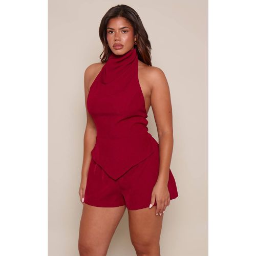 Deep Red Combi-short Moulante Col Montant Dos Nu Shape | Taille 42 - PrettyLittleThing - Modalova