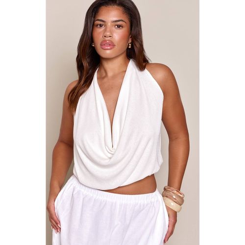 White Haut Dos Nu Col Licou À Bretelles Torsadées Shape | Taille 36 - PrettyLittleThing - Modalova