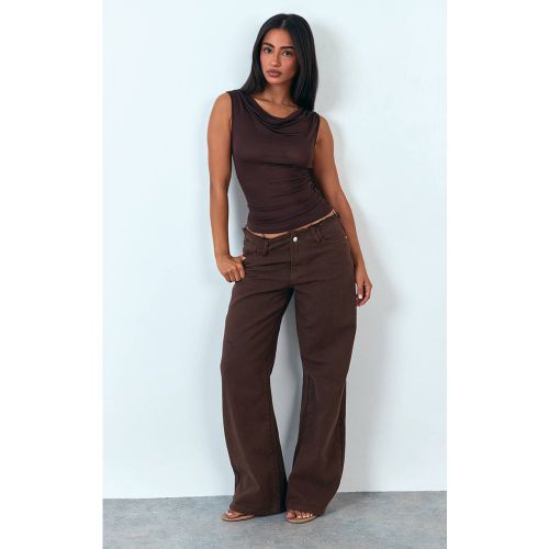 Haut Sans Manches Transparent À Encolure Drapée Toucher Doux | Taille 36 - PrettyLittleThing - Modalova