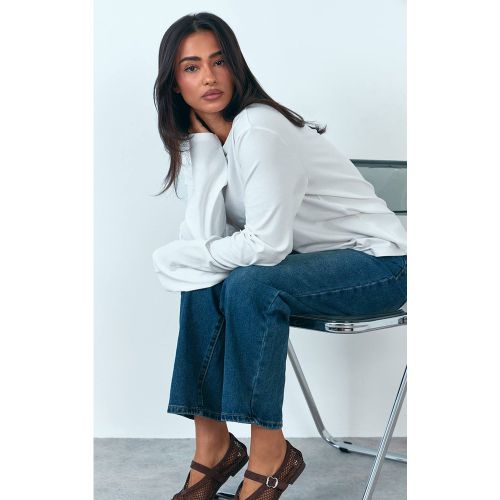 White Haut À Manches Longues Oversize En Coton Doux | Taille 42 - PrettyLittleThing - Modalova