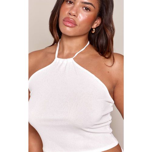 Cream Top Dos-nu En Maille Texturée Shape | Taille 42 - PrettyLittleThing - Modalova