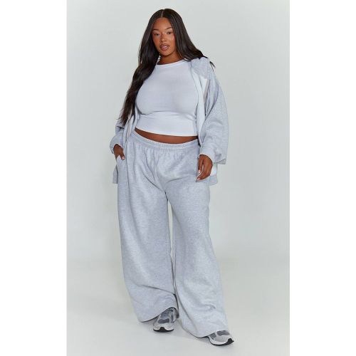 Ash Grey Pantalon De Jogging Grande Taille À Jambe Droite Chiné | Taille 2XL - PrettyLittleThing - Modalova