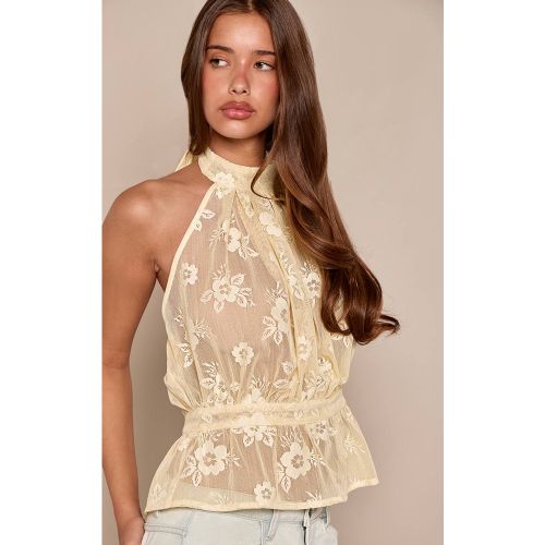 Lemon Haut Col Montant À Détails Floraux Transparents | Taille 42 - PrettyLittleThing - Modalova