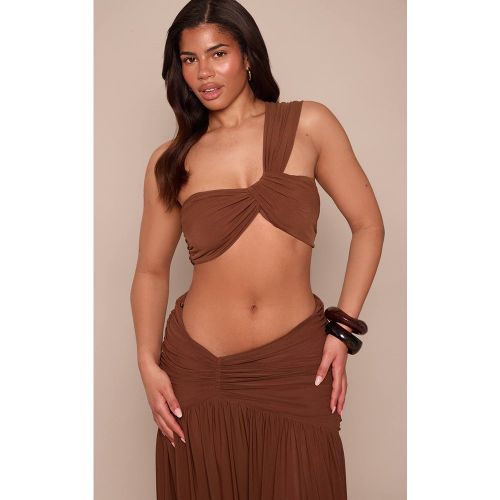 Top Court Coordonné Asymétrique À Une Épaule En Mesh Contrasté Shape | Taille 46 - PrettyLittleThing - Modalova