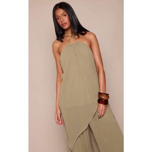 Olive Ensemble Coordonné Haut Asymétrique Fluide Avec Détails Ajustés Tall | Taille 44 - PrettyLittleThing - Modalova