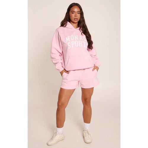 Pink Short En Molleton À Imprimé Monaco Contrasté | Taille XS - PrettyLittleThing - Modalova