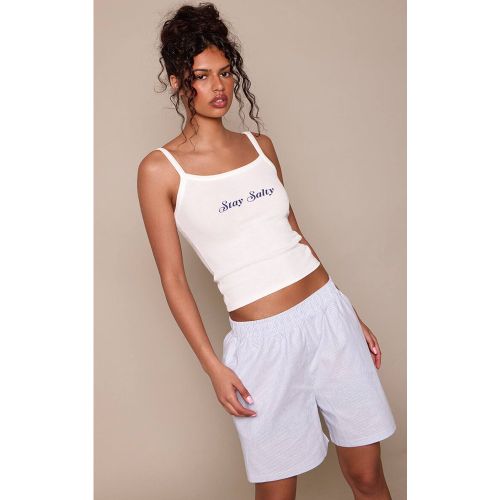 Blue Short Long Tissé À Rayures | Taille 32 - PrettyLittleThing - Modalova