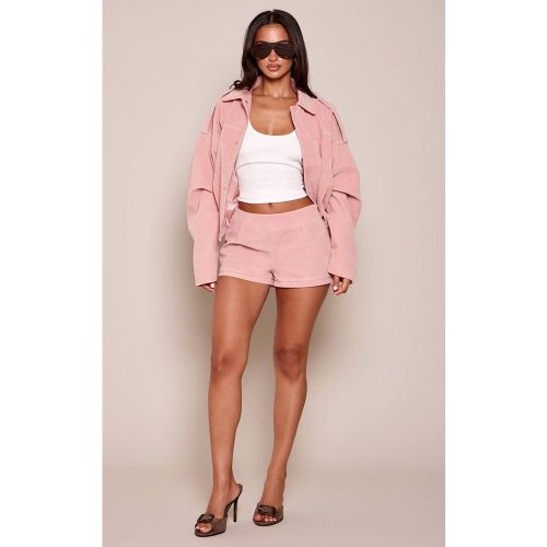 Baby Pink Short Taille Basse En Synthétique Co-ord Petite | Taille Medium - PrettyLittleThing - Modalova