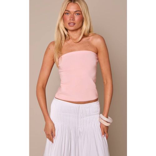 White Bandeau Rose En Tissu Extensible Tissé | Taille 34 - PrettyLittleThing - Modalova