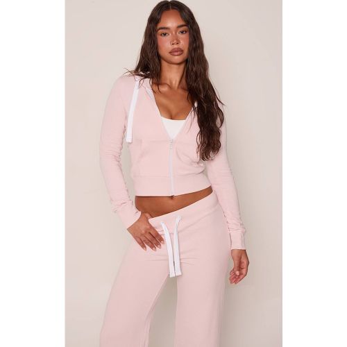 Pink Sweat À Casynthétiqueche Ajusté Zippé En Molleton Bouclette | Taille XL - PrettyLittleThing - Modalova