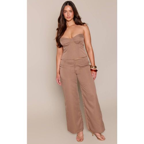Mocha Pantalon Large Tailleur Ajusté Shape Ensemble Coordonné | Taille 42 - PrettyLittleThing - Modalova