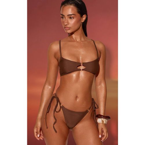 Haut De Bikini Brassière À Double Attache Dorsale Avec Anneau | Taille 42 - PrettyLittleThing - Modalova