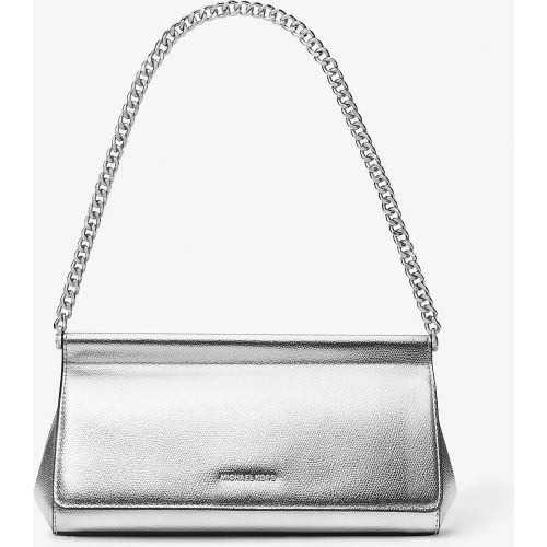 MK Pochette Carmine de taille moyenne en cuir grainé métallisé - Michael Kors - MICHAEL Michael Kors - Modalova