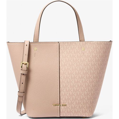 MK Cabas Flora de taille moyenne en cuir grainé avec logo Signature - Michael Kors - MICHAEL Michael Kors - Modalova