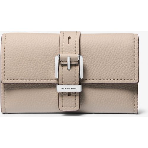MK Portefeuille Nolita de taille moyenne en cuir grainé à trois volets - Michael Kors - MICHAEL Michael Kors - Modalova