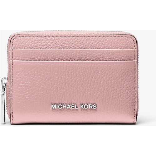 MK Petit porte-cartes entièrement zippé Jet Set en cuir grainé - Michael Kors - MICHAEL Michael Kors - Modalova