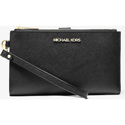 MK Grand étui portefeuille à sangle Jet Set en cuir pour smartphone - Michael Kors - Michael Kors Outlet - Modalova