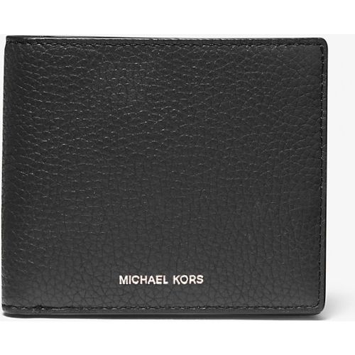 MK Portefeuille compact Hudson en cuir grainé - Michael Kors - Michael Kors Mens - Modalova