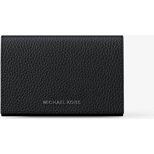 MK Porte-cartes Hudson en cuir grainé - Michael Kors - Michael Kors Mens - Modalova