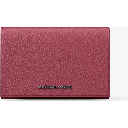 MK Porte-cartes Hudson en cuir grainé - Michael Kors - Michael Kors Mens - Modalova