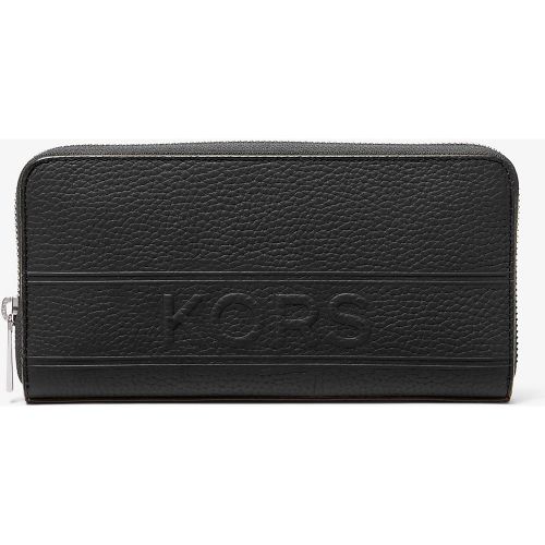 MK Portefeuille entièrement zippé Hudson en cuir grainé - Michael Kors - Michael Kors Mens - Modalova