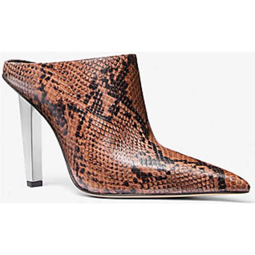 MK Escarpin mule Halle en cuir effet serpent en relief - Michael Kors - MICHAEL Michael Kors - Modalova