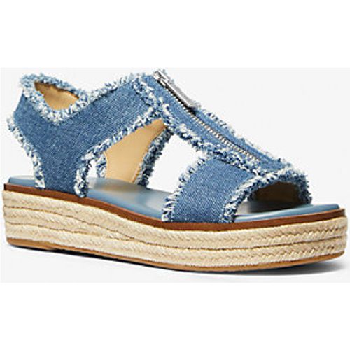 MK Espadrille Berkley en denim effiloché - Michael Kors - MICHAEL Michael Kors - Modalova