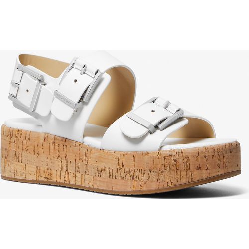 MK Sandale Colby plate compensée en cuir - Michael Kors - MICHAEL Michael Kors - Modalova