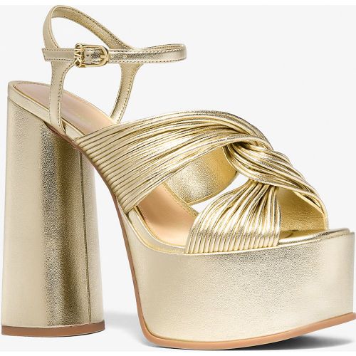 MK Sandale Alessia à semelle compensée métallisée - Michael Kors - MICHAEL Michael Kors - Modalova