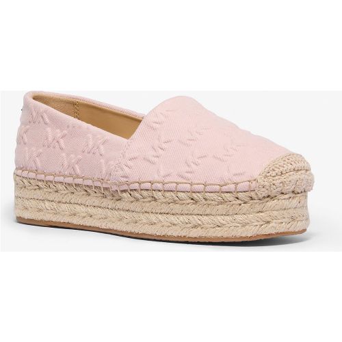 MK Espadrille Lynn en denim avec semelle compensée et logo en relief - Michael Kors - MICHAEL Michael Kors - Modalova