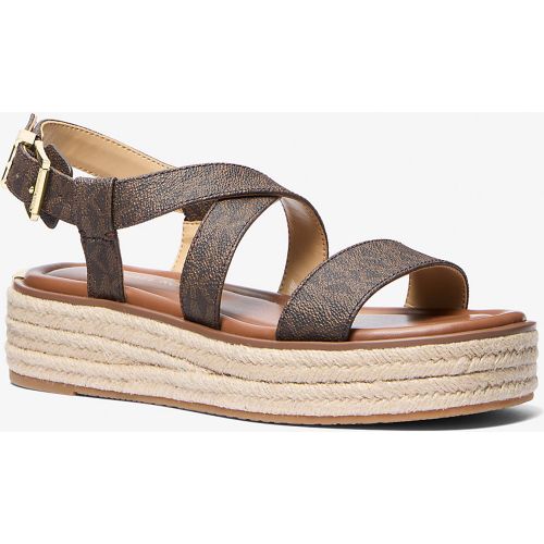 MK Sandale espadrille Lynn avec semelle compensée et logo Signature - Michael Kors - MICHAEL Michael Kors - Modalova