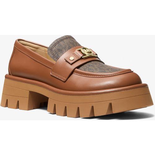 MK Mocassin Mandy en cuir avec semelle compensée et logo Signature - Michael Kors - MICHAEL Michael Kors - Modalova
