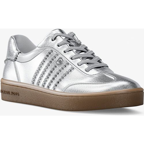 MK Basket Scotty en cuir métallisé travaillée - Michael Kors - MICHAEL Michael Kors - Modalova