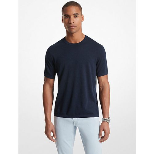 MK T-shirt en mélange de lin - Michael Kors - Michael Kors Mens - Modalova