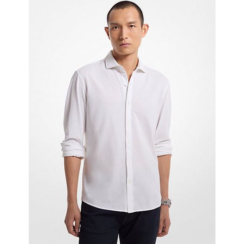 MK Chemise piquée en coton à coupe ajustée - Michael Kors - Michael Kors Mens - Modalova