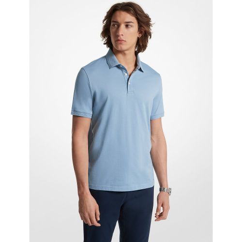 MK Polo en coton Pima extensible - Michael Kors - Michael Kors Mens - Modalova