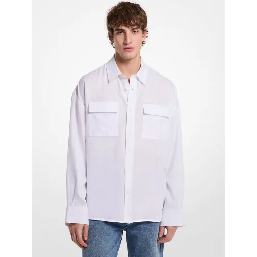MK Chemise surdimensionnée en lin - Michael Kors - Michael Kors Mens - Modalova