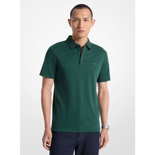 MK Polo en coton à logo brodé - Michael Kors - Michael Kors Mens - Modalova