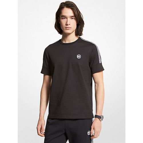 MK T-shirt en jersey de coton avec bande à logos - Michael Kors - Michael Kors Mens - Modalova