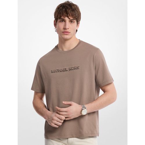 MK T-shirt en jersey de coton avec logo en relief - Michael Kors - Michael Kors Mens - Modalova