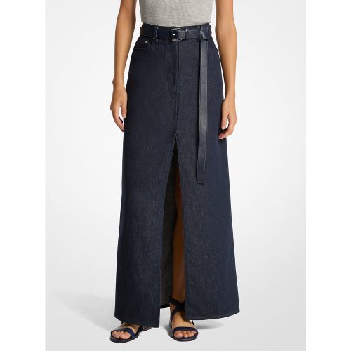 MK Maxi jupe en denim de lin - Michael Kors - MICHAEL KORS COLLECTION - Modalova