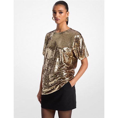 MK T-shirt surdimensionné en jersey à sequins - Michael Kors - MICHAEL Michael Kors - Modalova