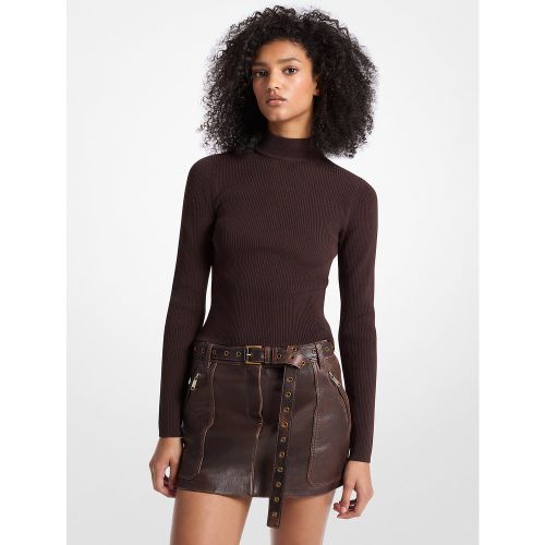 MK Pull en tricot côtelé à col cheminée - Michael Kors - MICHAEL Michael Kors - Modalova